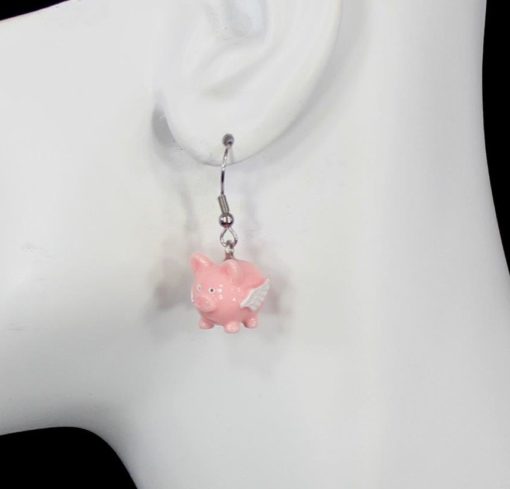 Flying Pig Earrings - Image 2