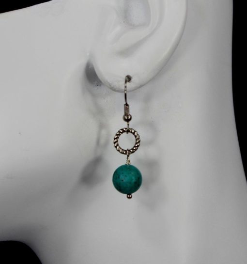 Emerald Howlite Earrings - Image 2