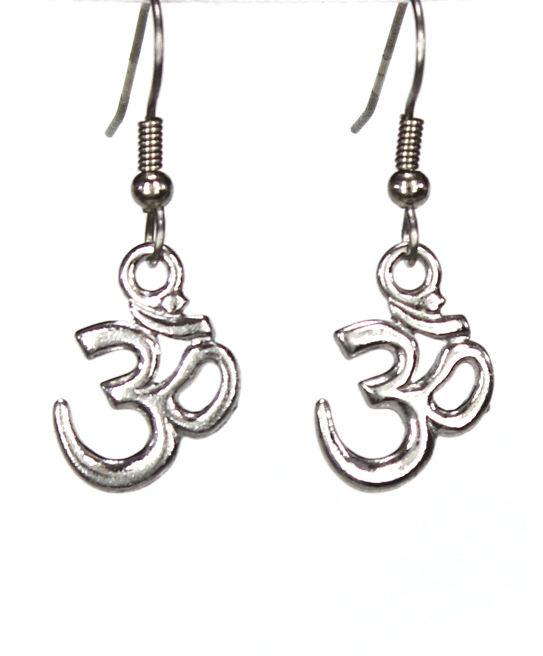 Hindu Om Symbol 925 Sterling Silver Earrings from Thailand - Om Shine |  NOVICA