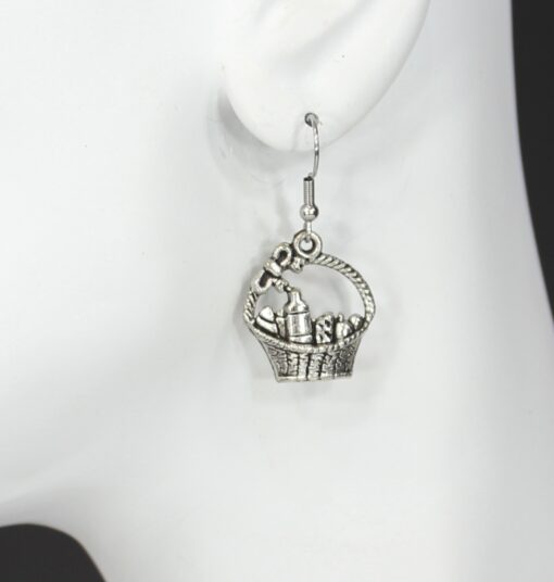 Wine & Cheese Basket Earrings - Image 2