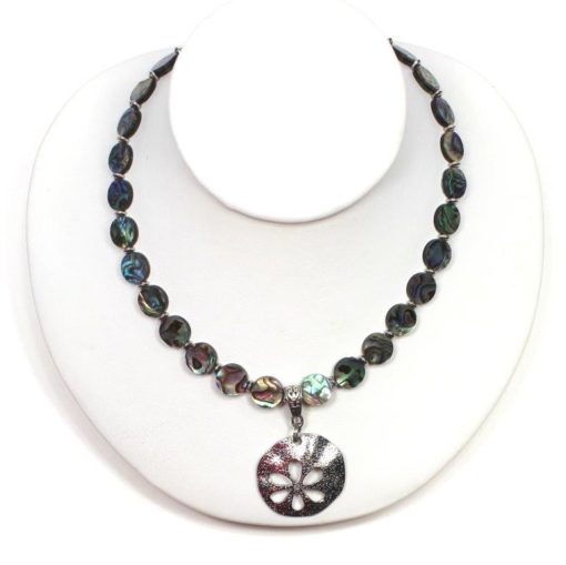 Abalone & Sand Dollar Necklace & Earrings - Image 5