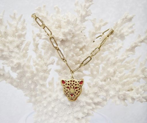 Orange Cheetah Necklace - Image 2
