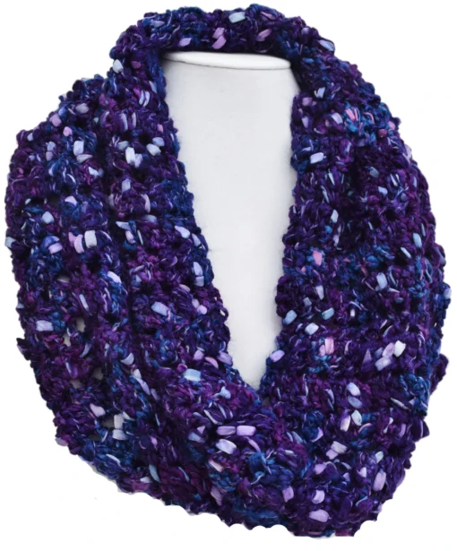Durango Purple Crochet Scarf - Image 4