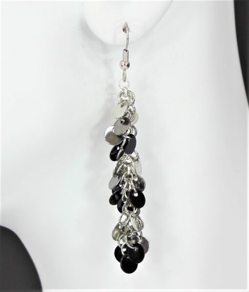 Black and Silver Disc Dangles - Image 2