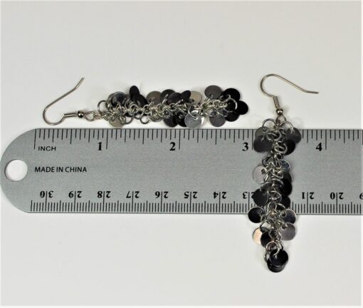 Black and Silver Disc Dangles - Image 3